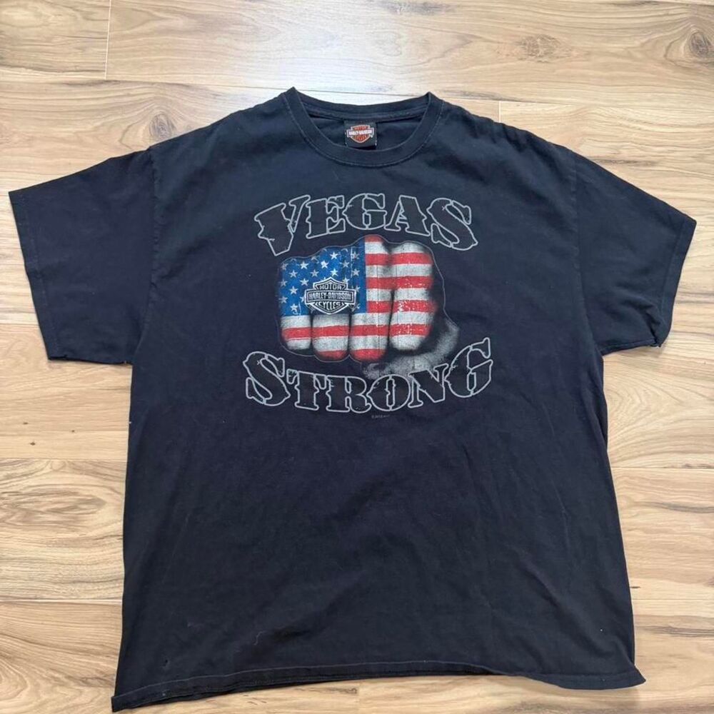 Harley Davidson Vegas Strong graphic 2018 biker tee size xl